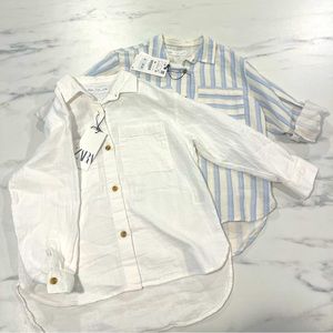 Zara set of 2 linen shirts brand new with tags